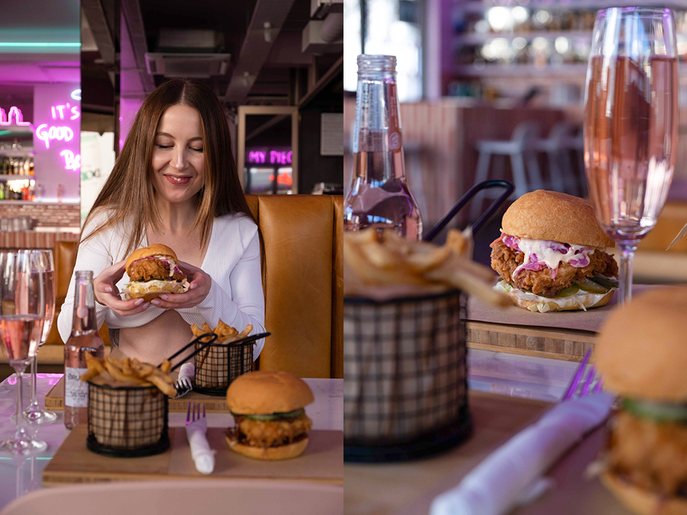 candice bodington, candibod, woman holding a burger, cape town, joburg, burgers, burger restaurants, brutal fruit, the suite, the suite edit
