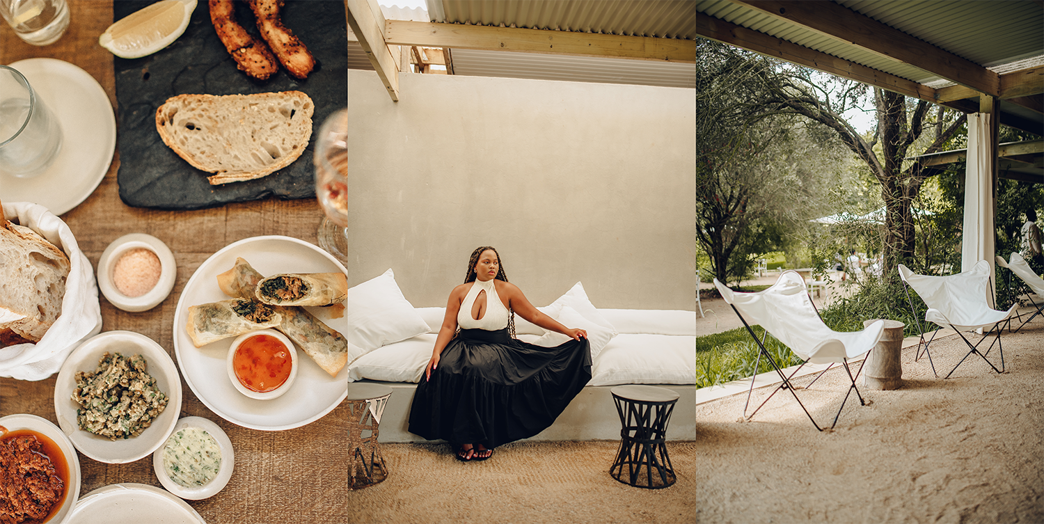 Lwandile Makhaza, lifestyle, influencer, lifestyle influencer, style influencer, south africa, food escapes, foodie escapes, woman with braids in a pink dress, black woman in pink dress, dreamy pink dress, the suite, the suite edit, brutal fruit, thefruitychapters