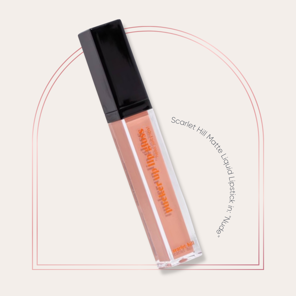 scarlet hill, scarlet hill lip gloss, liquid lipstick, khay republic, influencer, beauty, beauty influencer, makeup, nude lipstick, matte lipstick, velvet teddy, brutal fruit, the suite, the suite edit
