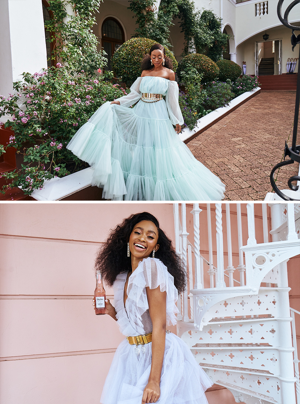 african woman in white tulle dress, african woman in a blue tulle dress, fashion shoot, elegant dresses, tulle dresses, tulee dress, thabsie, brutal fruit, the suite, the suite edit